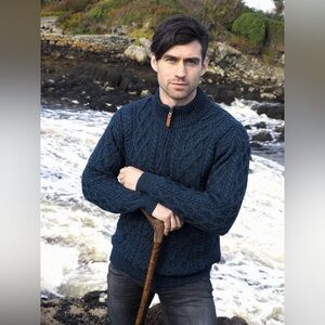 Aran Crafts Irish 100% Wool Sweater